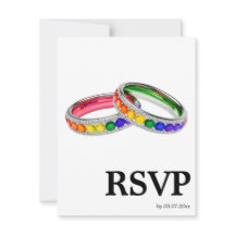 🌈 歌のリクエスト LGBTQ レインボー リング RSVP カード