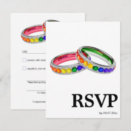 🌈 歌のリクエスト LGBTQ レインボー リング RSVP カード