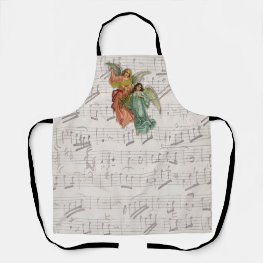 歌の天使-ミュージッビクトリアンクシート宗教的 エプロン (正面)