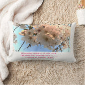 歌の枕の桜そして歌 ランバークッション (ブランケット)