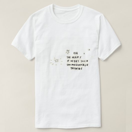 歌の歌詞でいっぱいの空 Tシャツ (デザイン正面)