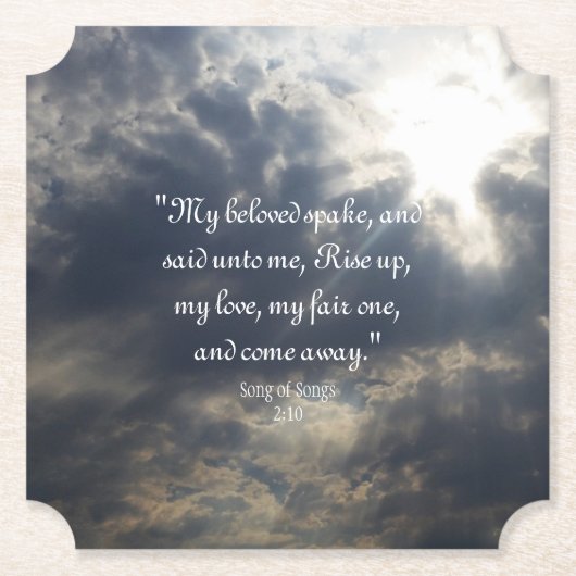 歌の歌2:10紙コースター ペーパーコースター (正面)