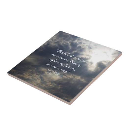 歌の歌2:10陶芸瓦 タイル (側面)