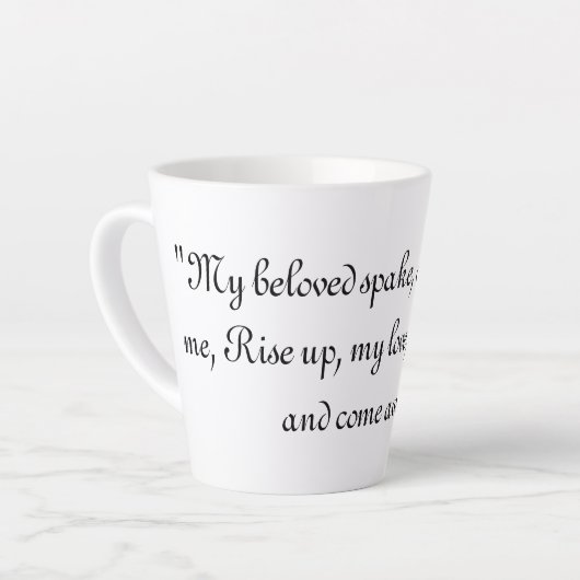 歌の歌2:10 カフェラテマグ (左アングル)