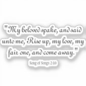 歌の歌2:10 シール (正面)