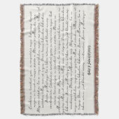 歌の結婚歌詞プレゼント スローブランケット (正面縦)