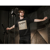 歌の鳥がミュージカルの作曲に座っている Tシャツ