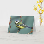 歌の鳥 カード (黄色い花)