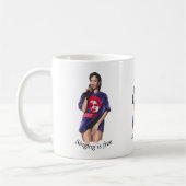 歌は無料のコーヒーマグ コーヒーマグカップ (左)