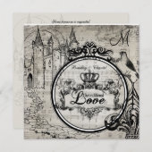 歌は無条件愛結婚式の招待のページを捲ります 招待状 (正面/裏面)