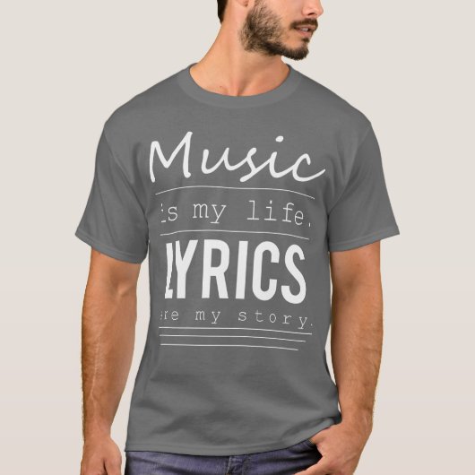 歌は私の人生、歌詞は私の物語、友達 Tシャツ (正面)