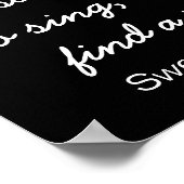 歌を探す – スウェーデン語の諺 – アートプリント ポスター (角)