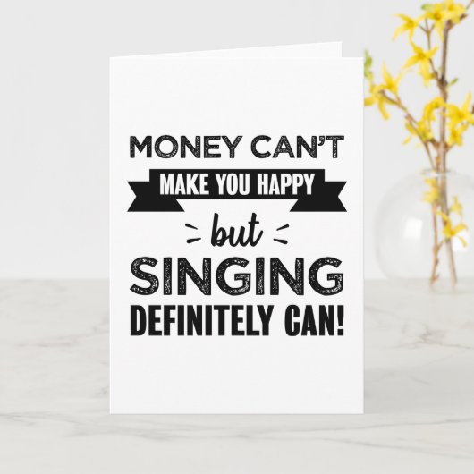 歌を歌うと贈りおもしろい物 カード (黄色い花)