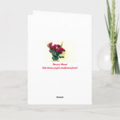 歌を歌うカウボーイ·レトロ·バレンタイン·デイ·カード シーズンカード (裏面)