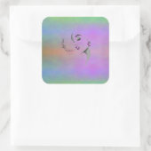 歌を歌うデザイン スクエアシール (バッグ)