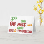 歌を歌う カード (黄色い花)