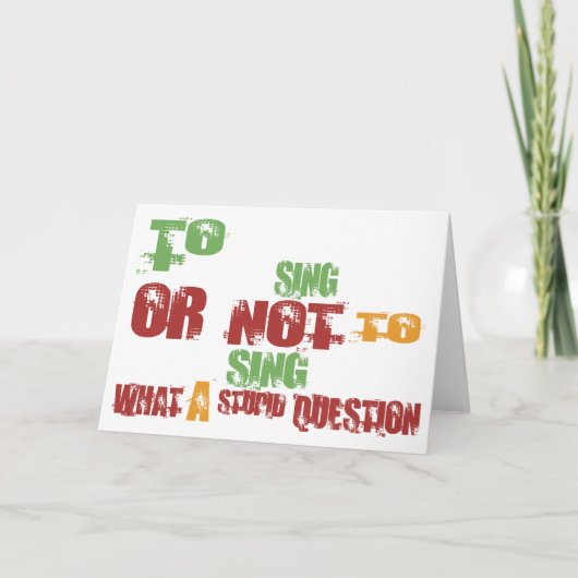 歌を歌う カード (正面)