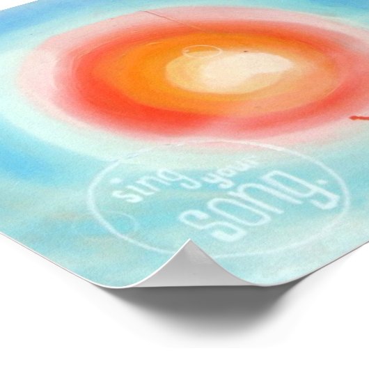 歌を歌う ポスター (角)