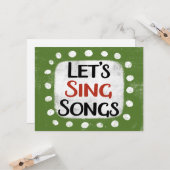 歌を歌おうグリーティングカード カード (正面/裏面インサイチュ)