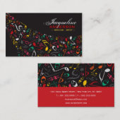 歌を流カラフルす歌グランジ歌手 名刺 (正面/裏面)