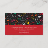 歌を流カラフルす歌グランジ歌手 名刺 (裏面)