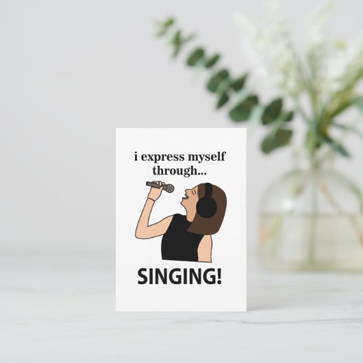 歌を通し表現て自分を歌うこと 名刺 (スタンド正面)