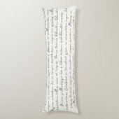 歌パーソナライズされた歌詞カスタム詩 ボディピロー (正面縦)