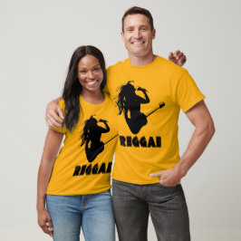 歌レゲエミュージックラスタラスタマンギタ遊ー Tシャツ