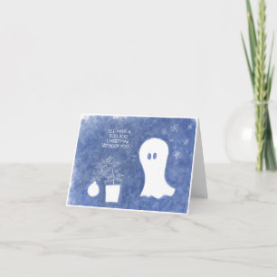 歌不気味幽霊クリスマスカード カード