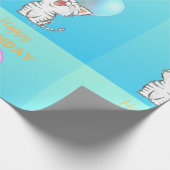 歌唱子猫ハッピーバースデー ラッピングペーパー (角)