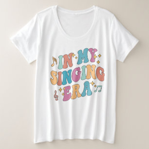 歌唱時代のカラオケバンドTシャツ プラスサイズTシャツ