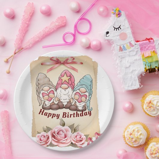 歌唱格言誕生日 ペーパープレート (パーティー)