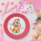 歌唱犬ハッピークリスマスパーティー紙プレート ペーパープレート (パーティー)