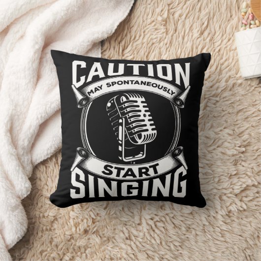 歌唱者おもしろい引用文マイク歌唱ミュージシャン クッション (ブランケット)