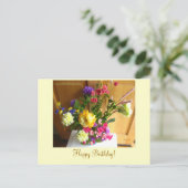 歌唱花ハッピーバースデー葉書 ポストカード (スタンド正面)