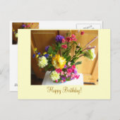 歌唱花ハッピーバースデー葉書 ポストカード (正面/裏面)