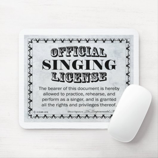 歌唱許可 マウスパッド (マウス)