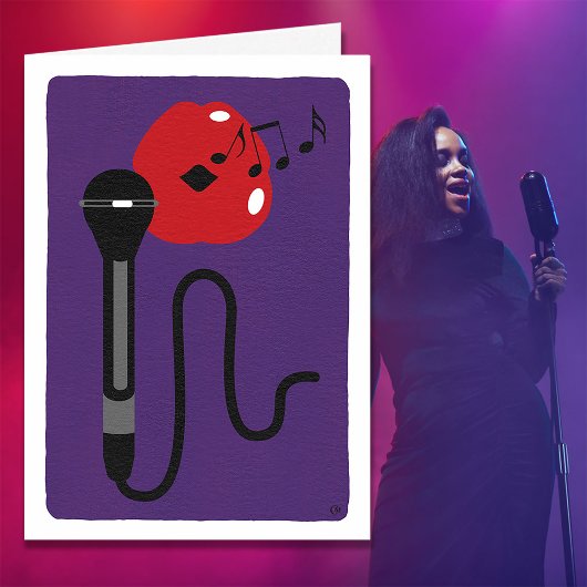 歌唱音声音楽ノートカ空白のード カード