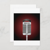 歌声マイク招待状 招待状 (正面/裏面)