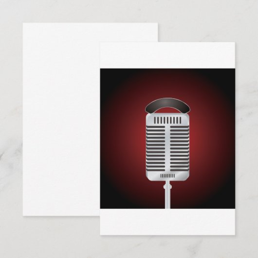 歌声マイク招待状 招待状 (正面/裏面)