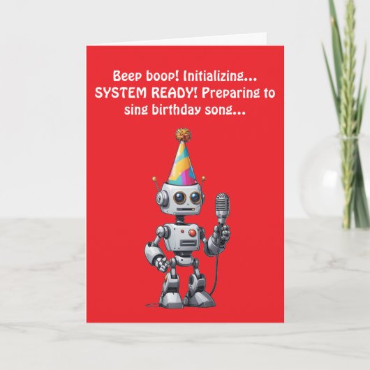 歌声ロボット誕生日故障! 招待状 (正面)