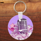 歌声divaヴィンテージマイクベクトル キーホルダー (正面)