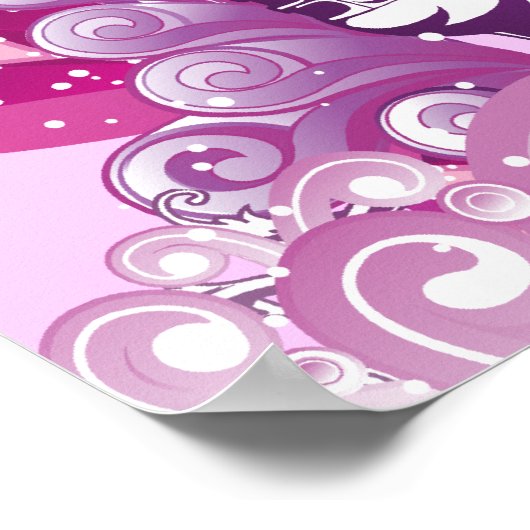 歌声divaヴィンテージマイクベクトル ポスター (角)