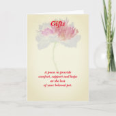 歌女性ペットロス悔やみや弔慰FLST折り畳みカード カード (正面)