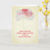 歌女性ペットロス悔やみや弔慰FLST折り畳みカード カード (黄色い花)