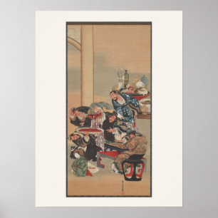 歌川国芳の浮世絵 サムライ木版画アート ポスター