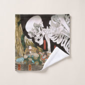 歌川国芳戦士vs.幽霊日本の美術 バスタオルセット (ウォッシュタオル)