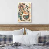 歌川国芳水滸伝の英雄とスネークアートを戦う キャンバスプリント (インサイチュ (寝室))