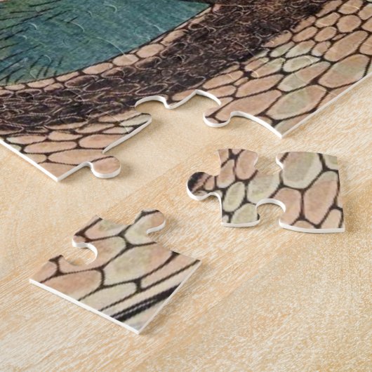 歌川国芳水滸伝の英雄とスネークアートを戦う ジグソーパズル (側面)