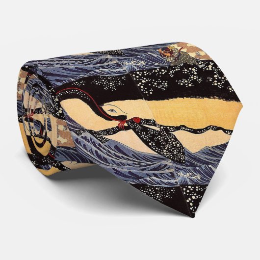 歌川国芳"宮本武蔵の鯨退治歌川国芳ネクタイ ネクタイ (ロール)